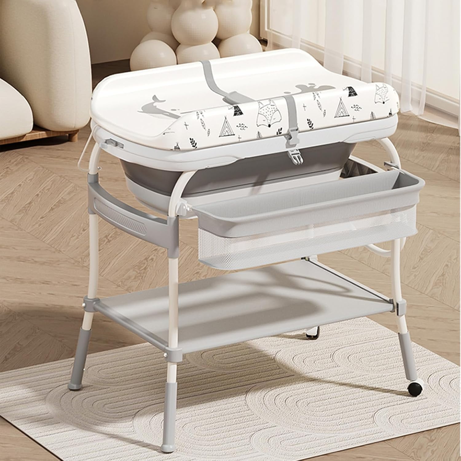 Baby Nursery Dresser Changing Table - Fasciatoio per bambini 2 in 1