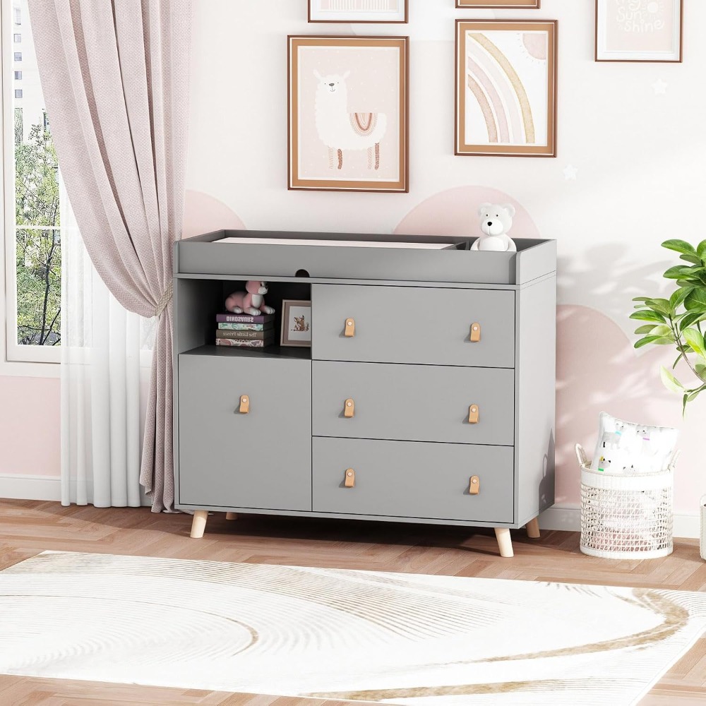 Baby Nursery Dresser Changing Table - Tovaglietta per cassettiera per bambini, cassettiera