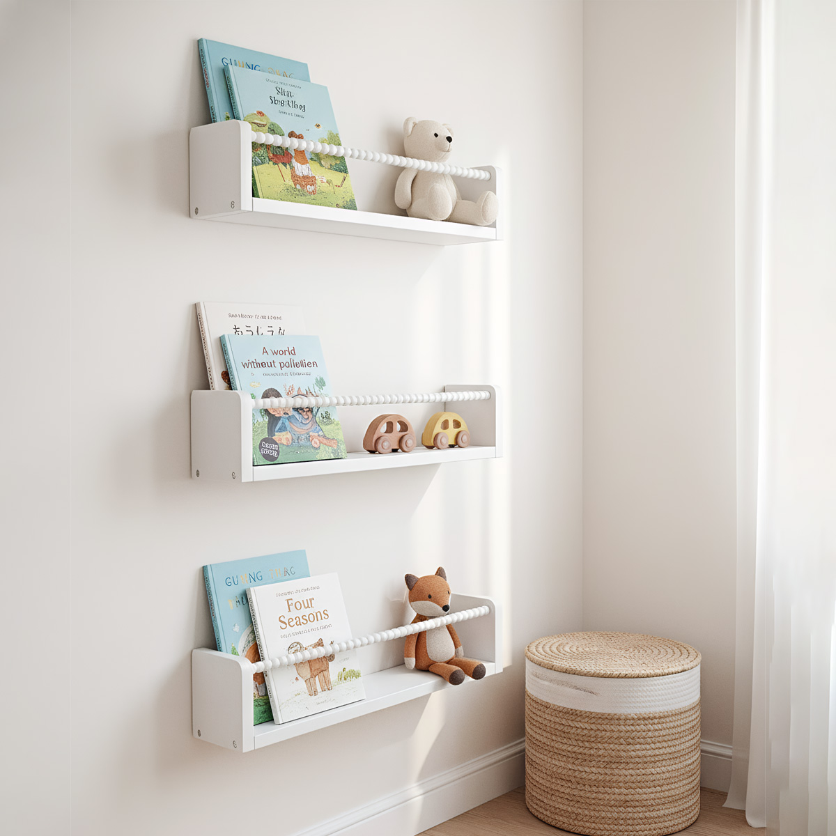 Baby Nursery Shelf - Mensole per Libri da Cameretta, Set