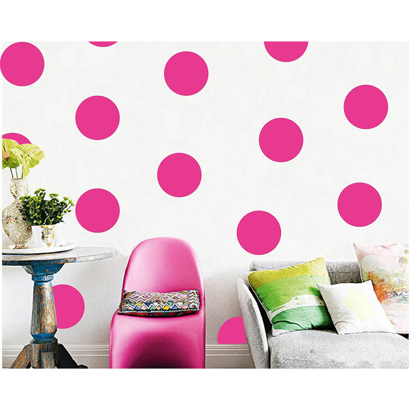 Baby Nursery Yellow - Shiny Rose Yellow Polka Dots adesivi