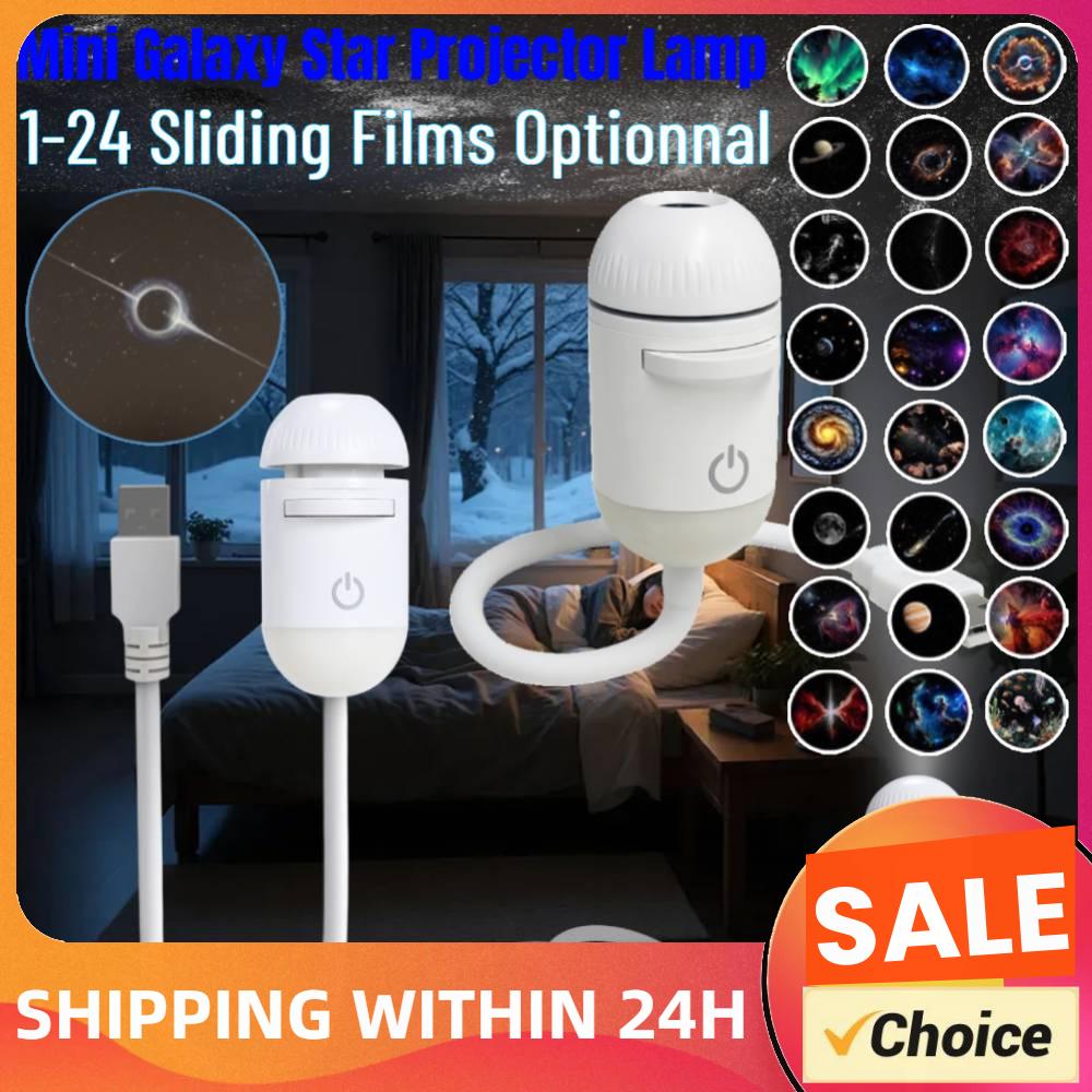 Night Light Projector Stars - Mini Proiettore Notturno Galassia Stellata 360°