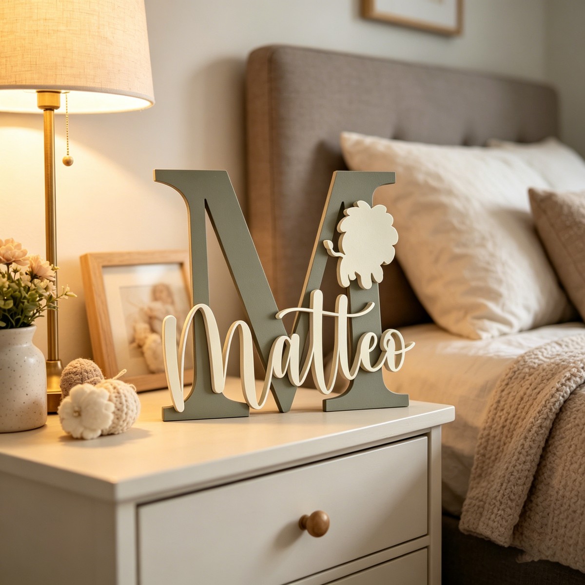 Baby Nursery Decor - 1 Pezzo Targa in Legno Personalizzata