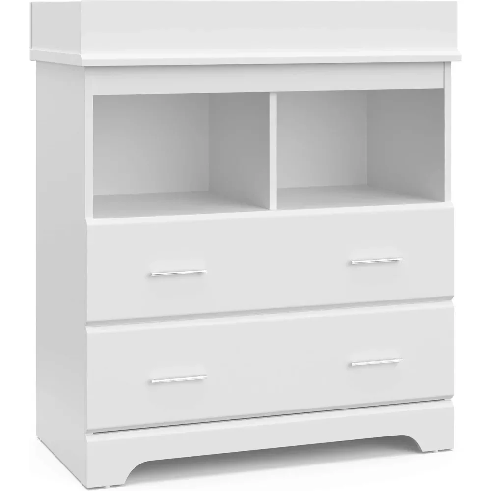Changing Table Topper - Comò fasciatoio a 2 cassetti (bianco)