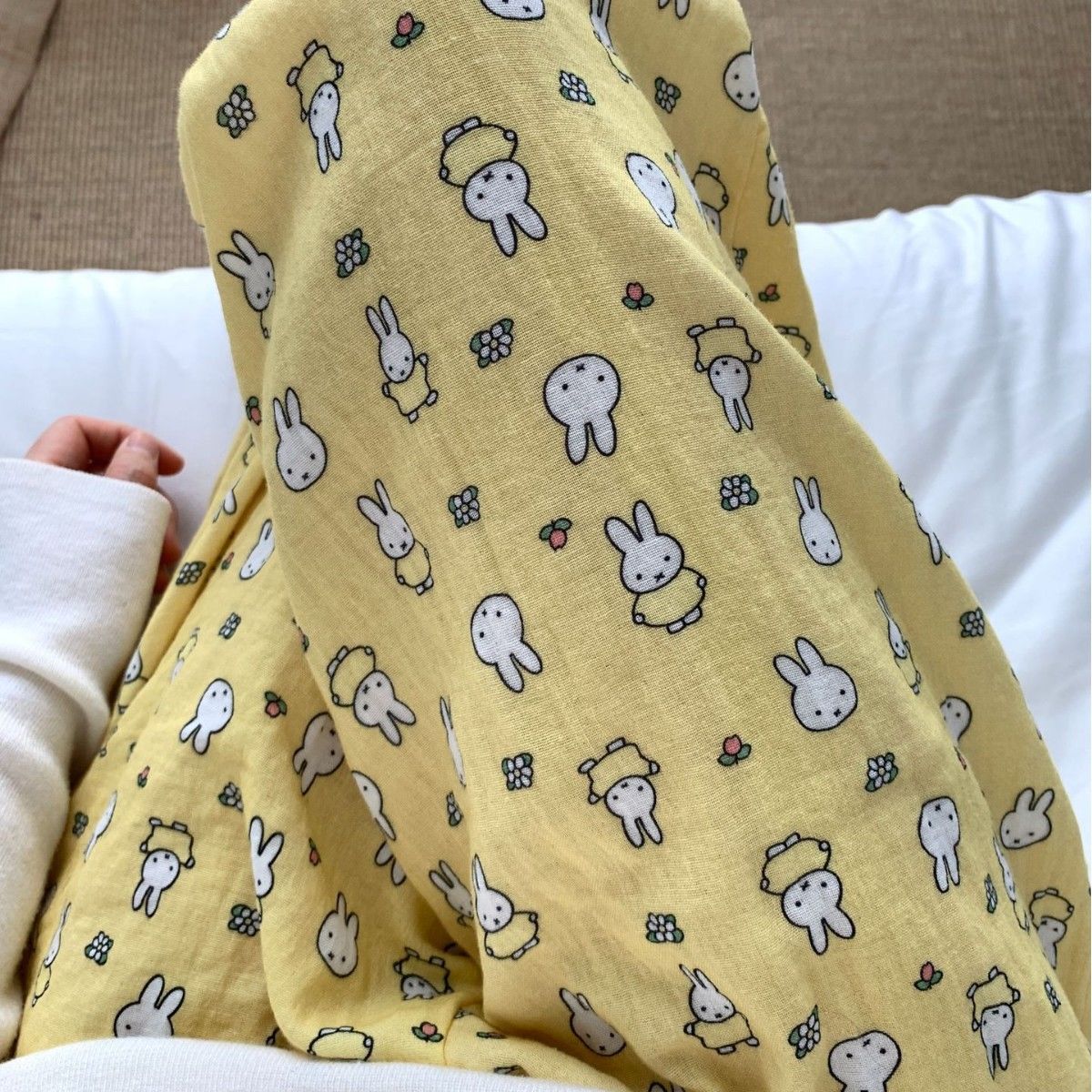 Baby Nursery Yellow - Pantaloni pigiama comodi e larghi in