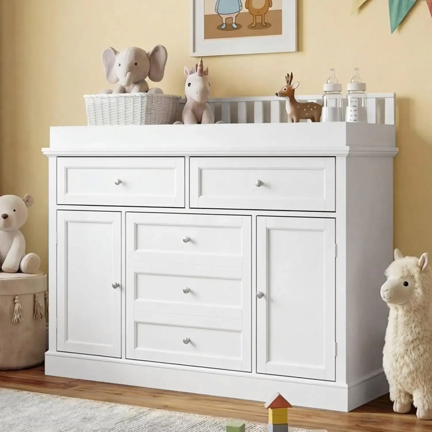 Baby Nursery Dresser Changing Table - Comò per neonati 46 con fasciatoio