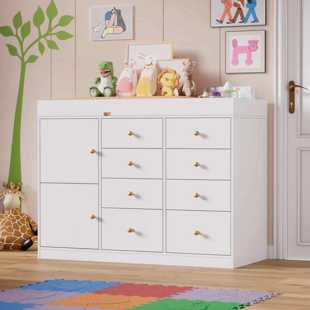 Comò Classico per Neonati con  - Baby Nursery Dresser Changing Table recensione e prezzo