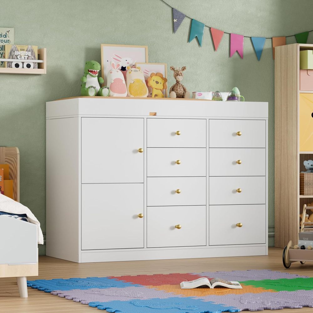 Comò Classico per Neonati con  - Baby Nursery Dresser Changing Table recensione e prezzo