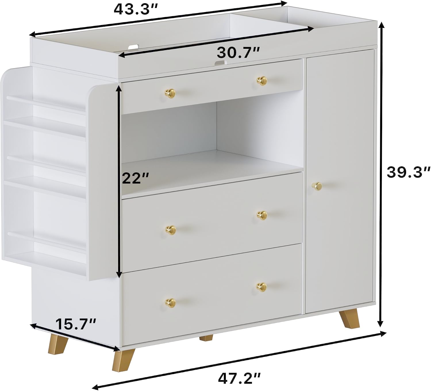 Comò per cameretta con fasciat - Baby Nursery Dresser Changing Table recensione e prezzo