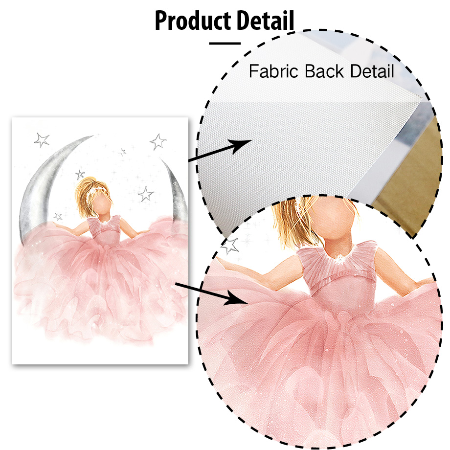 Pink Angel Girl Sun Moon Cloud - Baby Nursery Animal Pictures recensione e prezzo