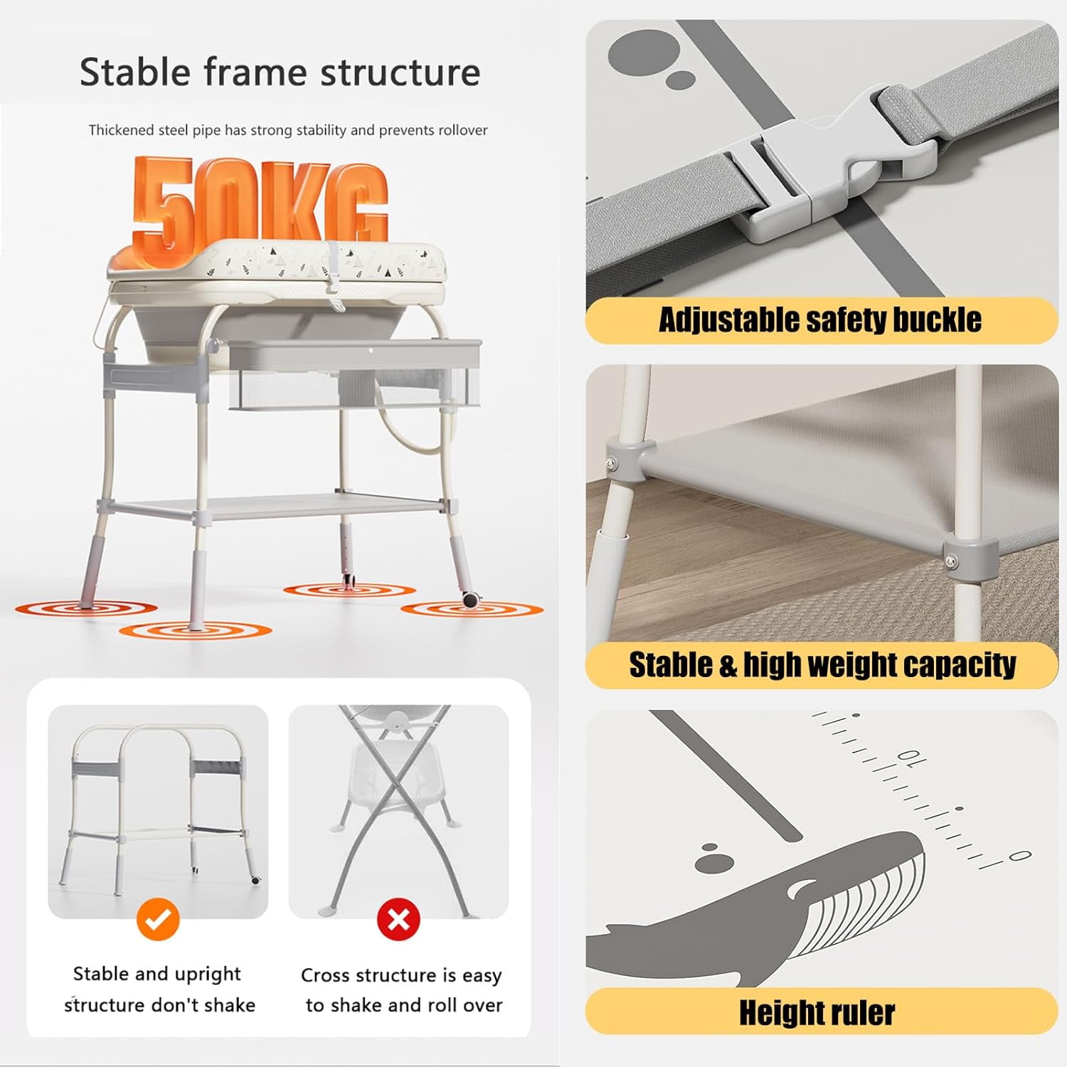Fasciatoio per bambini 2 in 1  - Baby Nursery Dresser Changing Table recensione e prezzo