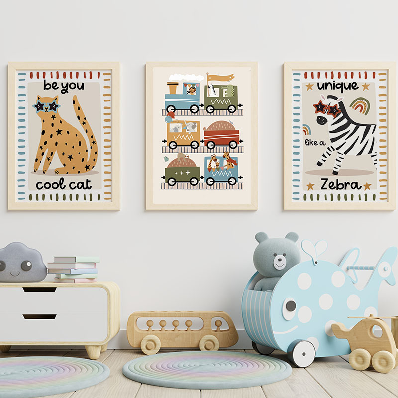 Divertenti Quadri su Tela con  - Baby Nursery Animal Pictures recensione e prezzo