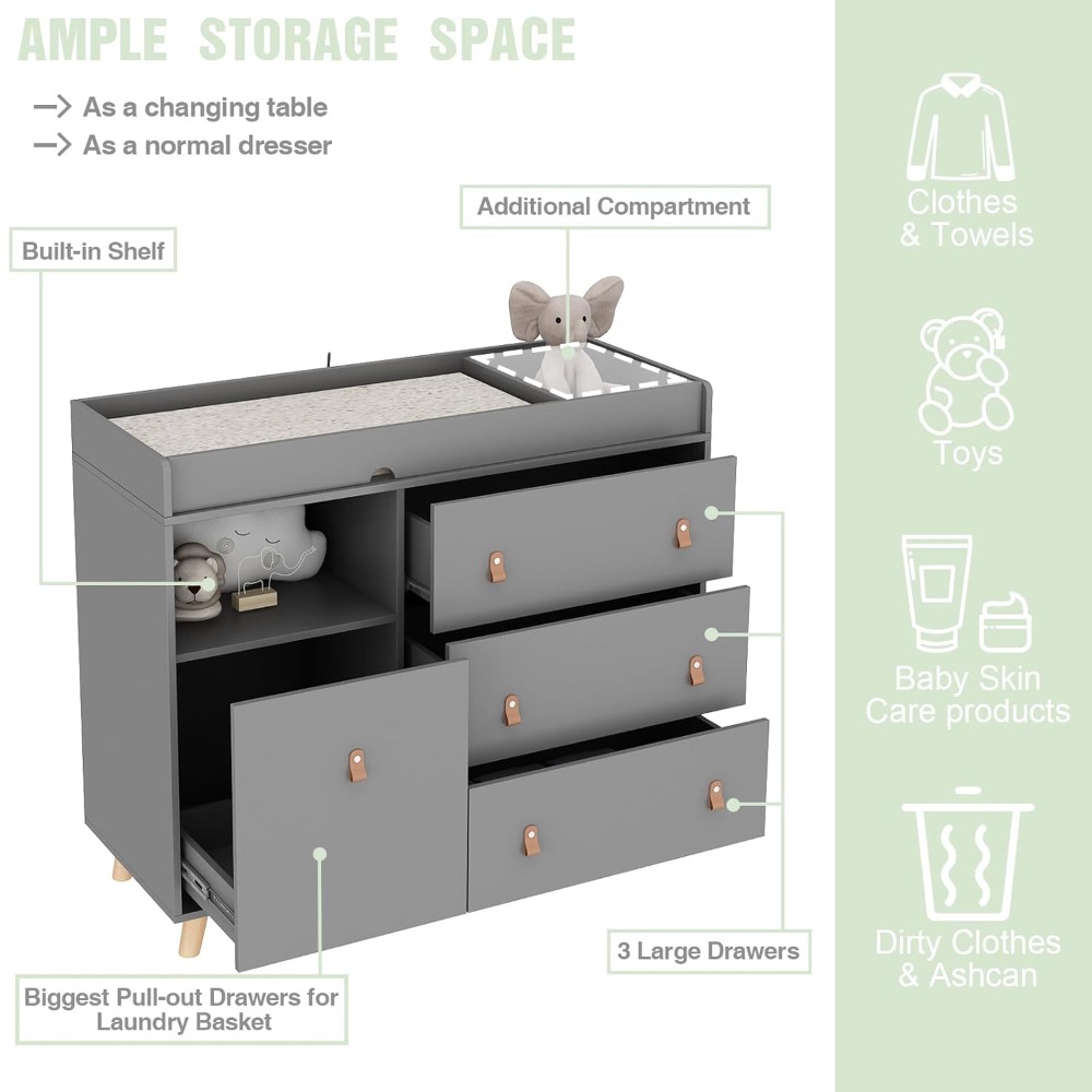 Tovaglietta per cassettiera pe - Baby Nursery Dresser Changing Table recensione e prezzo
