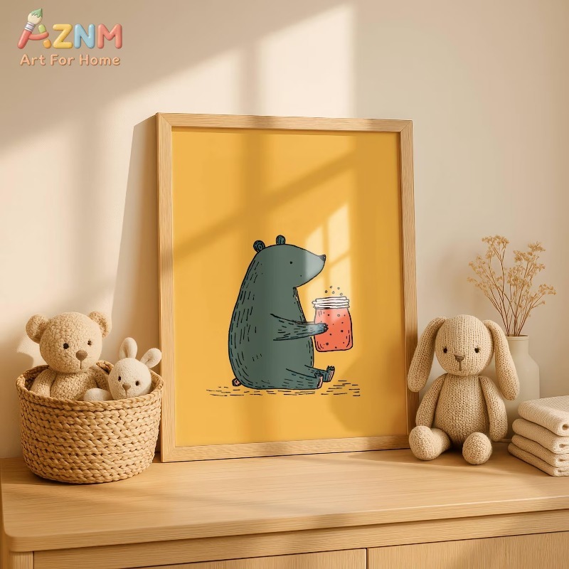 AZNM Quadro su tela con orsett - Baby Nursery Yellow recensione e prezzo