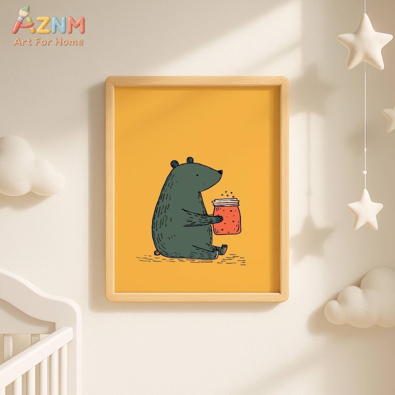 AZNM Quadro su tela con orsett - Baby Nursery Yellow recensione e prezzo