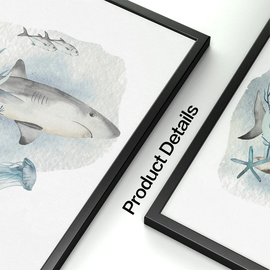 Poster e stampe Whale Fish Sha - Baby Nursery Animal Pictures recensione e prezzo