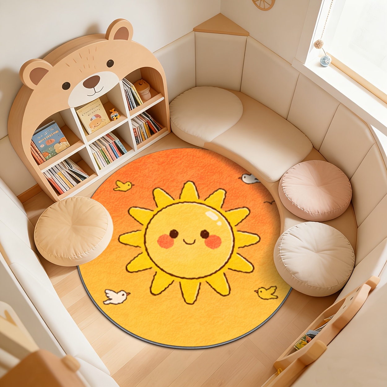 Tappeto Rotondo per Bambini Gi - Baby Nursery Yellow recensione e prezzo