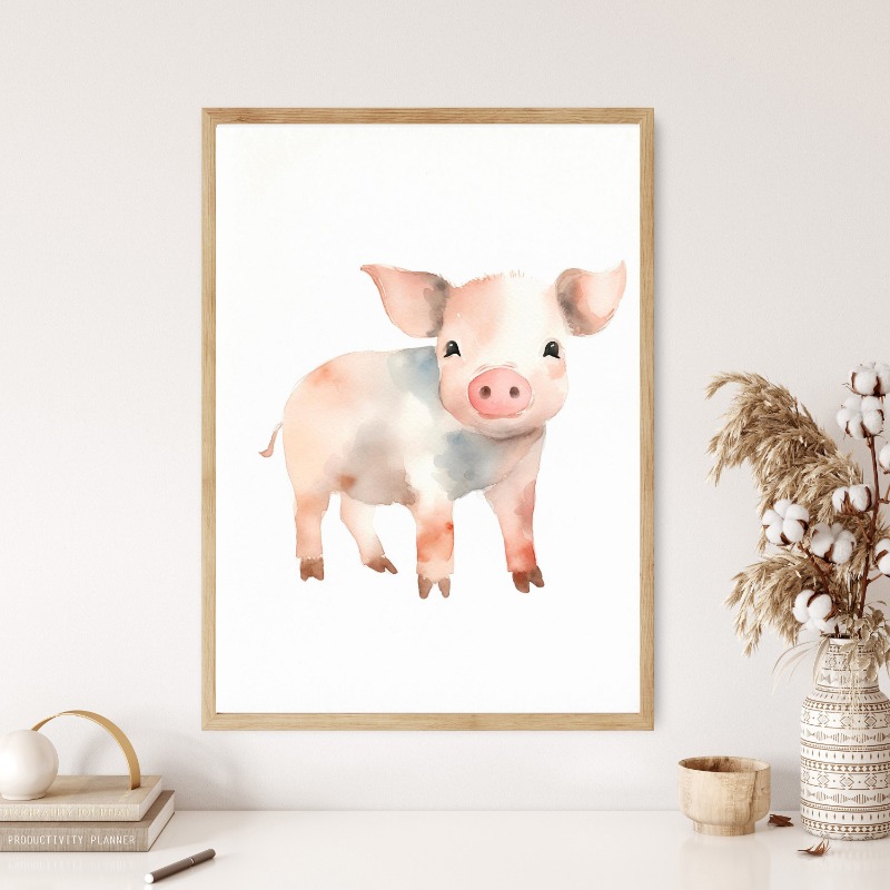 Acquerello animali da fattoria - Baby Nursery Animal Pictures recensione e prezzo