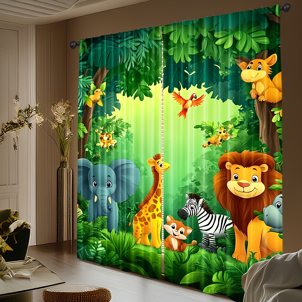 2 Tende con Stampa Animali Car - Baby Nursery Jungle recensione e prezzo