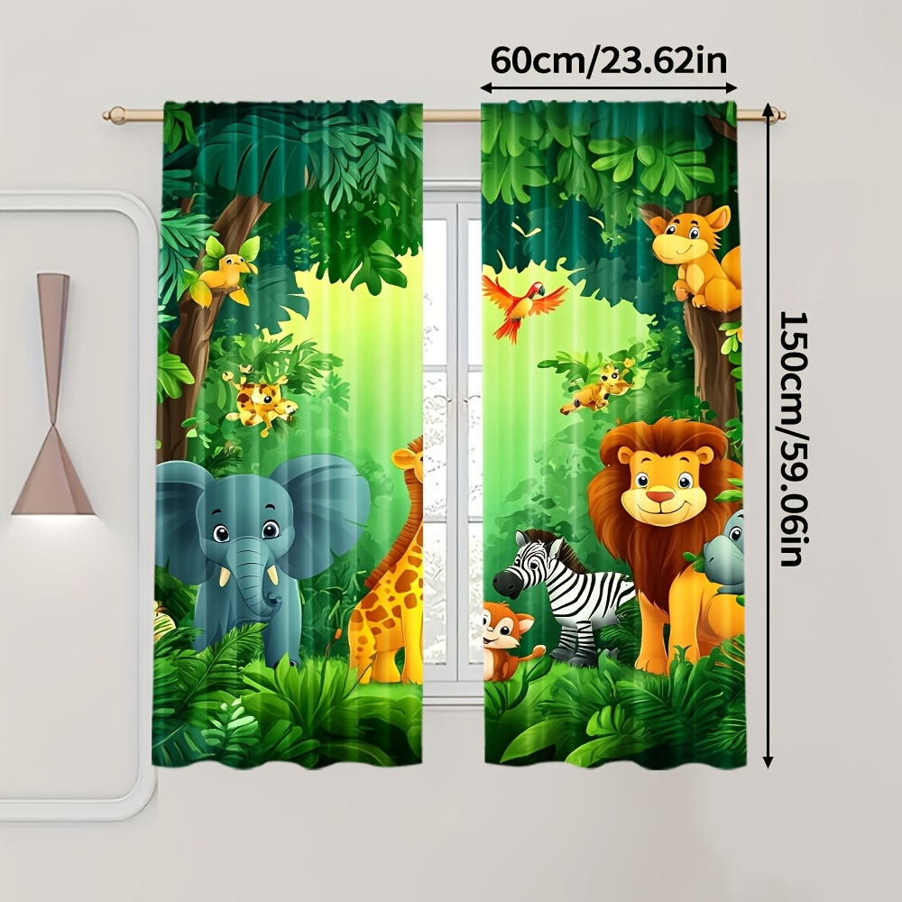 2 Tende con Stampa Animali Car - Baby Nursery Jungle recensione e prezzo
