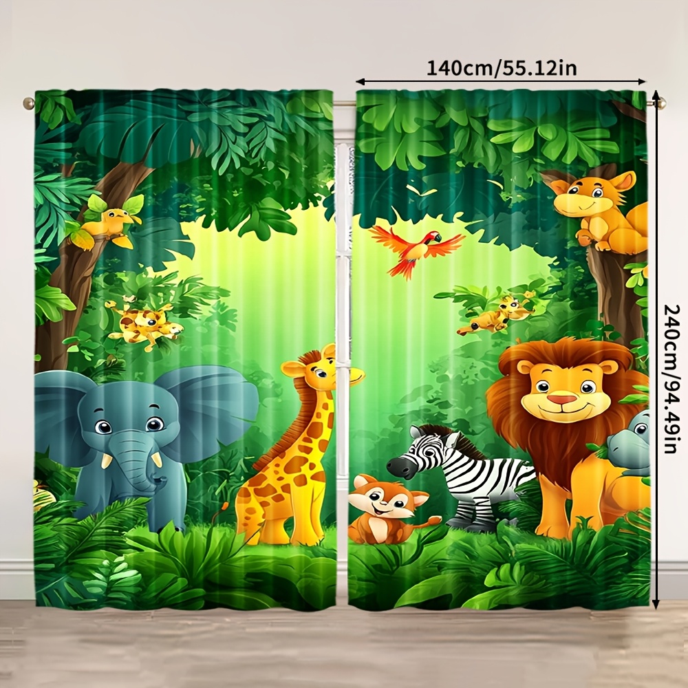 2 Tende con Stampa Animali Car - Baby Nursery Jungle recensione e prezzo