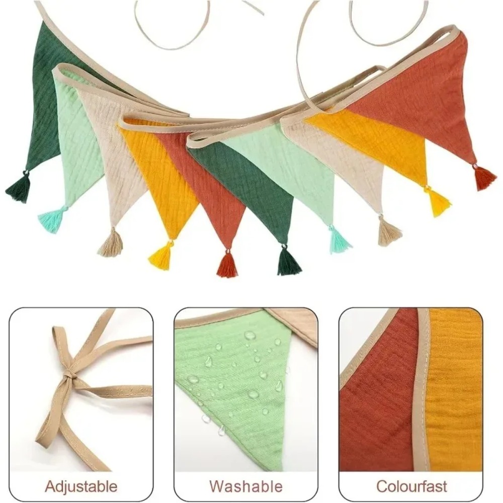 20 Bandierine in Tessuto Multi - Baby Nursery Bunting recensione e prezzo