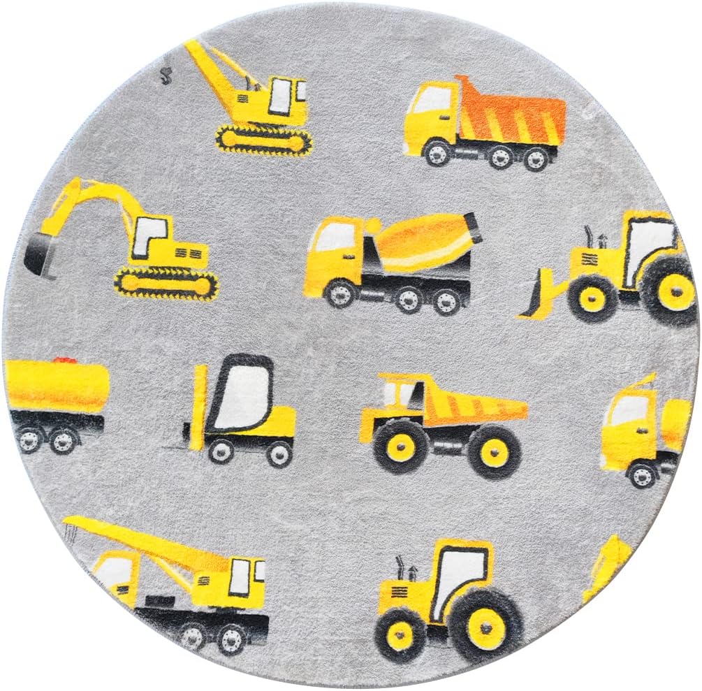 Tappeto Rotondo Grigio con Vei - Baby Nursery Yellow recensione e prezzo