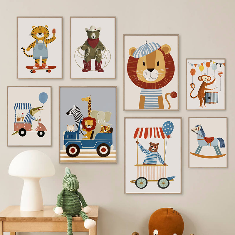 Divertenti Poster e Stampe su  - Baby Nursery Animal Pictures recensione e prezzo