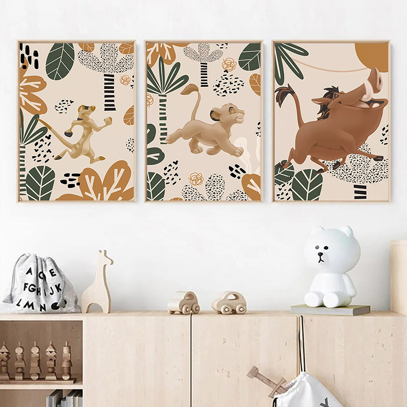Kid Re Leone Boho Poster e sta - Baby Nursery Animal Pictures recensione e prezzo