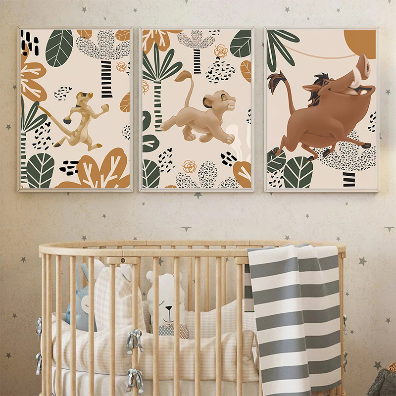 Kid Re Leone Boho Poster e sta - Baby Nursery Animal Pictures recensione e prezzo