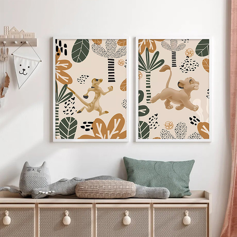 Kid Re Leone Boho Poster e sta - Baby Nursery Animal Pictures recensione e prezzo