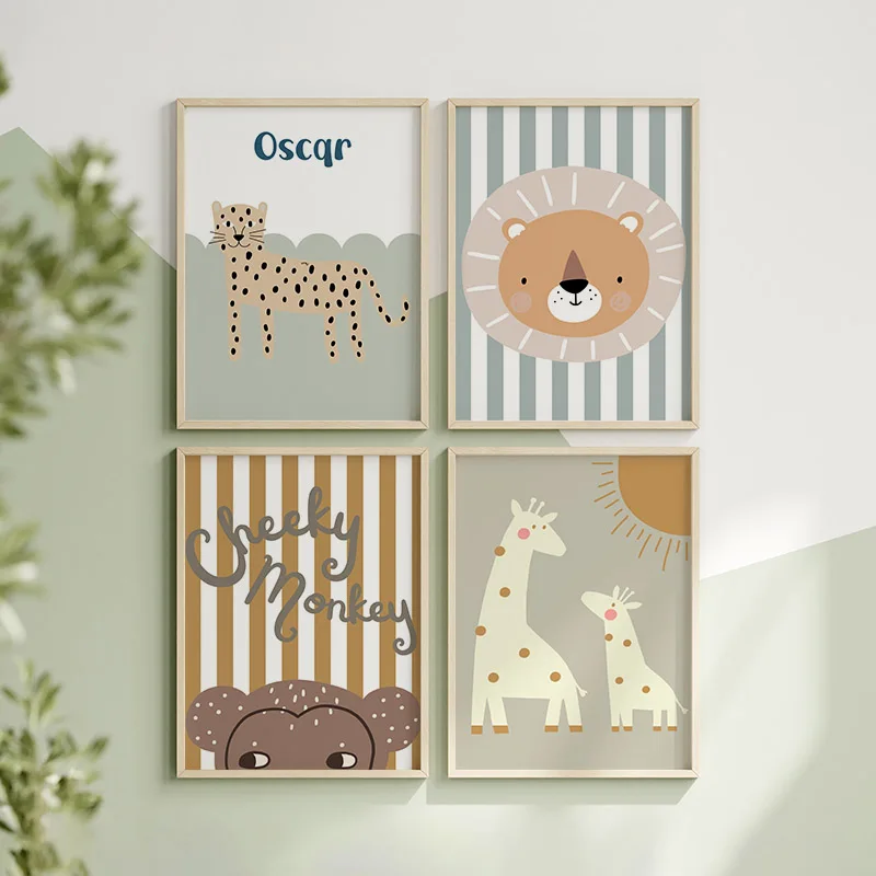 Cartoon Giraffa Leopardo Leone - Baby Nursery Animal Pictures recensione e prezzo