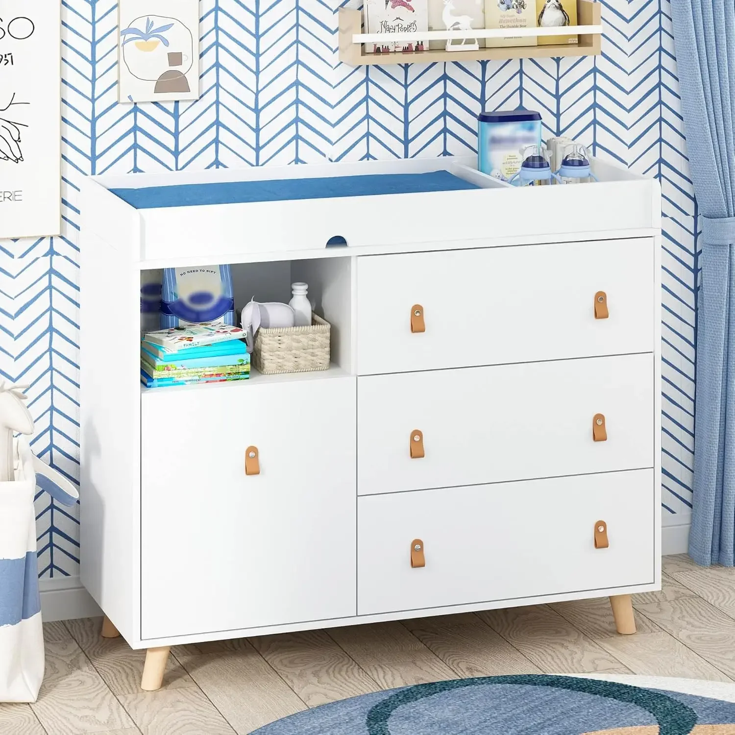 Comò per neonati con fasciatoi - Baby Nursery Dresser Changing Table recensione e prezzo