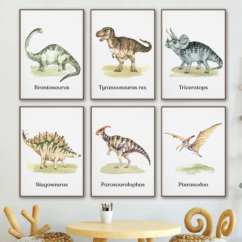 Acquerello Dinosauro Poster Nu - Baby Nursery Animal Pictures recensione e prezzo