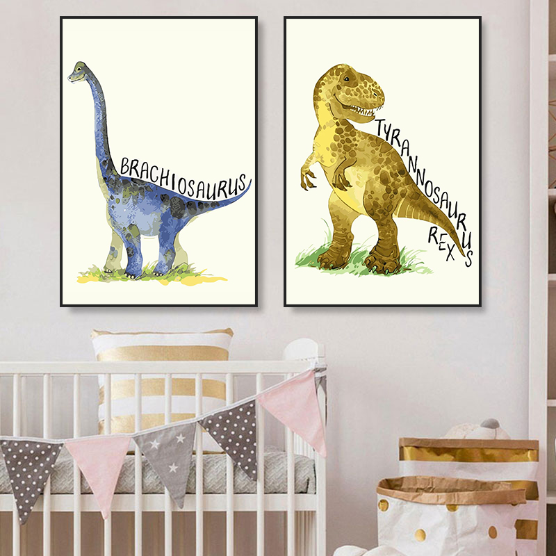 Acquerello Dinosauro Poster Nu - Baby Nursery Animal Pictures recensione e prezzo