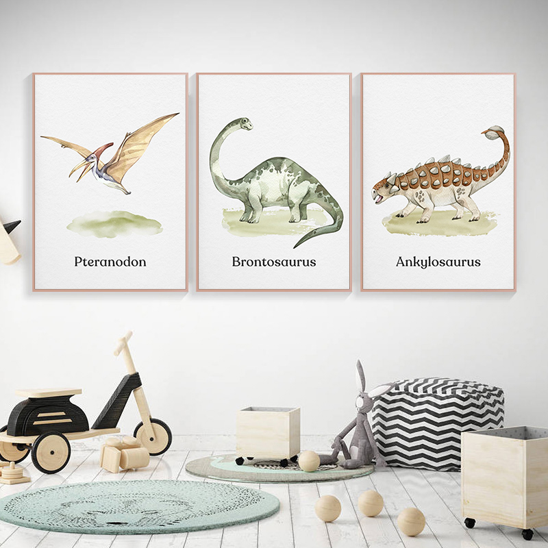 Acquerello Dinosauro Poster Nu - Baby Nursery Animal Pictures recensione e prezzo
