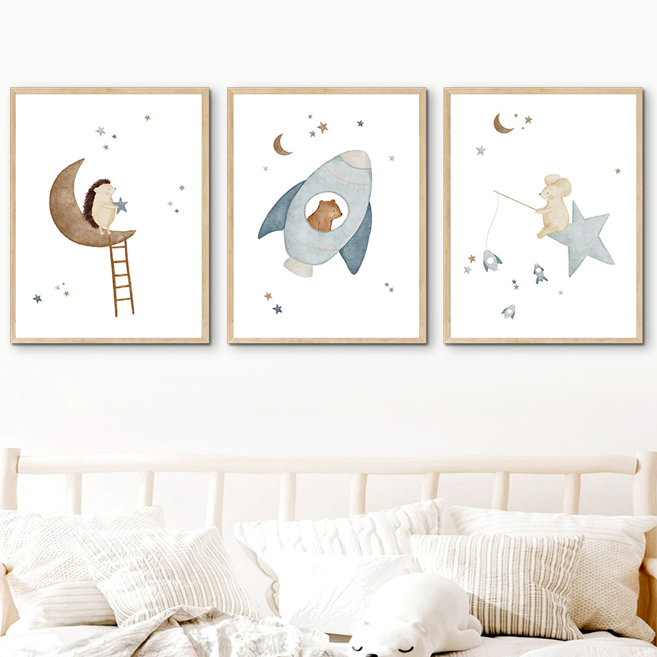 Cartoon Animals Nursery Wall A - Baby Nursery Animal Pictures recensione e prezzo