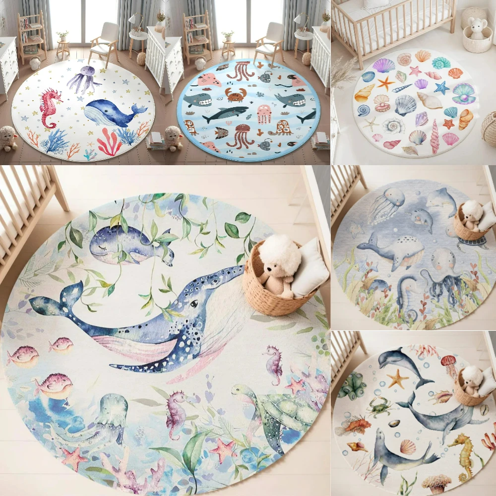 Tappeto rotondo blu con animal - Baby Nursery Game recensione e prezzo