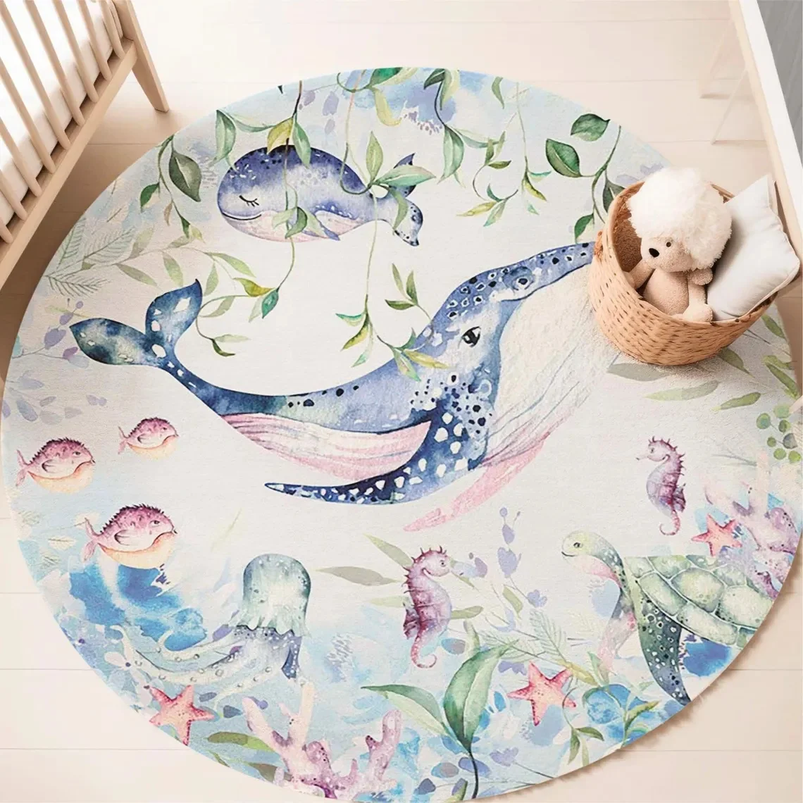 Tappeto rotondo blu con animal - Baby Nursery Game recensione e prezzo