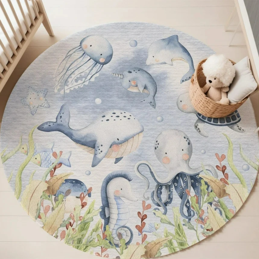 Tappeto rotondo blu con animal - Baby Nursery Game recensione e prezzo
